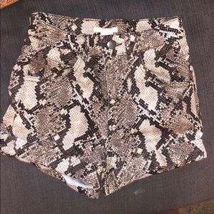incredible snakeskin inspired shorts